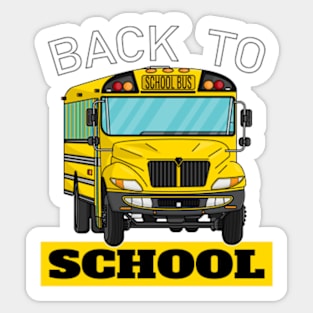 Back to school, school bus, back to school Sticker